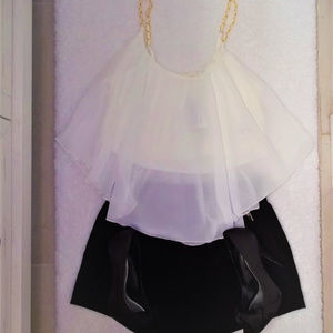 NWOT Poetry White Crop Top Size Small